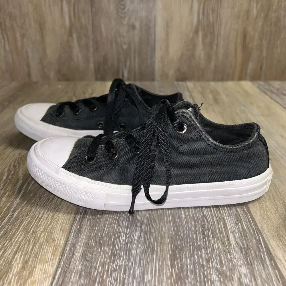 Converse Chuck Taylor II OX Low Top Youth US Size 1 Black Skate Shoes 150149C